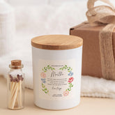 Personalised Thank You Candle Gift for Friend Her Vegan Soy Wax Free Gift Package and Mini Matches Jar