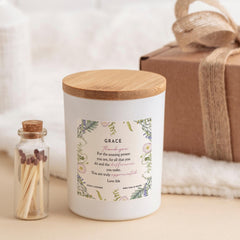 Personalised Thank You Candle Gift for Her Appreciation Keepsake for Teacher Mentor Colleague Friend