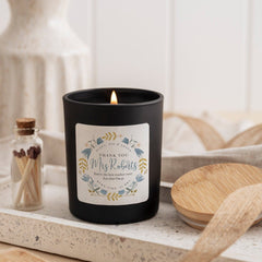 Personalised thank you teacher scented candle with name FREE GIFT PACKAGE and mini matches jar Teacher gift Math English Primary Secondary