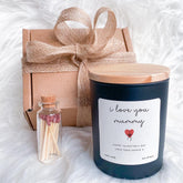 Personalised Valentine's Day Candle Gift for Mummy I Love You Scented Vegan Soy with Matches New Mum Gift from Daughter Unique Keepsake
