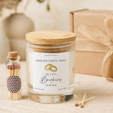 Personalised Wedding Candle Gift Mr & Mrs Engagement Keepsake with Last Names and Date Romantic Present for Newlyweds or Couples