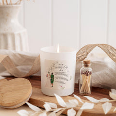 Personalised Wedding Day Candle for Mum Mother of the Bride Gift with Custom Message & Date Sentimental Keepsake from Daughter