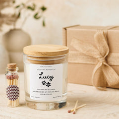 Pet Memorial Candle for Cat or Dog Loss In Loving Memory Keepsake Thoughtful Sympathy Remembrance Present for Pet Owners