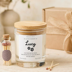 Pet Memorial Candle for Cat or Dog Loss In Loving Memory Keepsake Thoughtful Sympathy Remembrance Present for Pet Owners