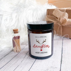 Scented Candle Christmas Gift for Daughter Gift Set for Daughter Merry Christmas Cosy Stylish Vegan Xmas Present for Daughter