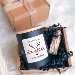 Scented Candle Christmas Gift for Daughter Gift Set for Daughter Merry Christmas Cosy Stylish Vegan Xmas Present for Daughter