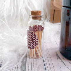 Scented candle with wooden lid and matches in a jar, Christmas Gift for Her, Gift Box, Cosy Stylish Unique Vegan Xmas Present Hygge Gift