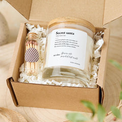 Secret Santa Gift Vegan Soy Wax Candle Fun & Festive Christmas Present for Office Gift Exchange Friends Family Christmas Party Free Gift Box