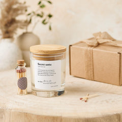 Secret Santa Gift Vegan Soy Wax Candle Fun & Festive Christmas Present for Office Gift Exchange Friends Family Christmas Party Free Gift Box