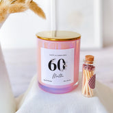 Sixty and fabulous FOR ALL AGES Personalised birthday scented candle Gift for her best friend 21st 30th 40th 50th 60th Mum Sister Colleague