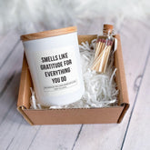 Smells Like Gratitude Candle Thank You Gift for Mum Dad Teacher Nurse Friend Boss Colleague Christmas Birthday Appreciation Present