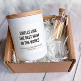 Smells Like The Best Mum in The World Candle Gift for Mum Mummy Mama Mother's Day Birthday Christmas Appreciation Present for Her Relaxation