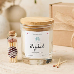 Stepdad Candle Gift Set Special Father's Day Keepsake A Thoughtful and Heartfelt Gift to Celebrate a Wonderful Bonus Dad