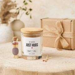 Support Candle Memorial Gift No Words Just Hugs Sending Hug Keepsake Friend Bereavement Gift In Loving Memory of Mum Dad Grandad Grandma