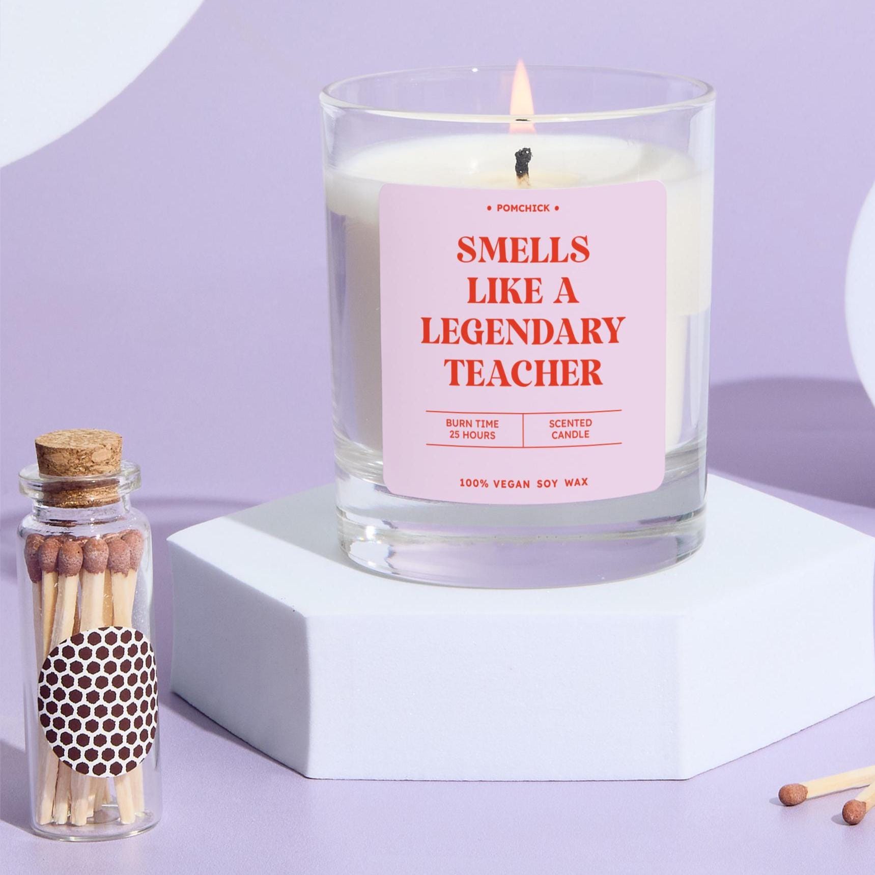 Teacher Gift Legendary Teacher Scented Candle Gift Fun End of Term Gift Keepsake for Amazing Teachers Thank You Gift