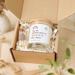 Teacher Gift Personalised Thank You Candle and Match Set Amazing Teacher Assistant Nursery Carer Childcare Appreciation End of Term Keepsake