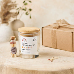 Teacher Gift Personalised Thank You Candle and Match Set Amazing Teacher Assistant Nursery Carer Childcare Appreciation End of Term Keepsake