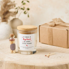 Teacher Thank You Candle Gift Personalised Keepsake End of Term Appreciation Gift Big Heart Design for Teacher appreciation