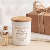 Teacher Thank You Candle Gift Set End of Term Christmas Teacher's Day Present for Teacher from Child for Her Him Teacher Appreciation Gifts