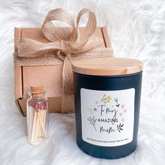 To my amazing mum scented candle Christmas Birthday Mother's Day Gift for Mummy Mama Cosy Xmas Present New Mum Thank you mum