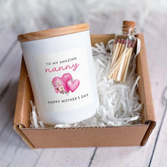 To My Amazing Nanny Grandma Scented Soy Wax Candle Mother's Day Gift for Nana New Granny Happy Mothers Day Keepsake First 1st Vegan Present