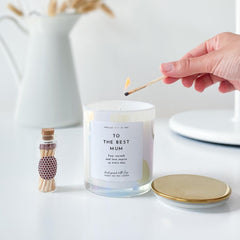 To the best mum scented candle with metal lid Birthday Gift for mummy Mother's Day gift Your warmth and love inspire us every day mother