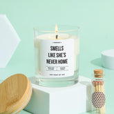 Travel lover Gift for Her Smells Like She's Never Home Funny Candle Gift Keepsake for Social Travellers Vegan Gift Camper Gift Travel - Themed