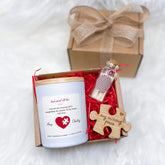You Are My Missing Piece Candle Set with Wooden Puzzle Piece Gift for Her Him Valentines Day Christmas Birthday Wife Girlfriend Fiancee