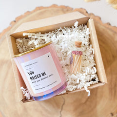 You Raised Me Scented Candle Funny Gift for Mum Mummy Mama Mother's Day Birthday Christmas Thank You Present Relaxing Home Decor Vegan