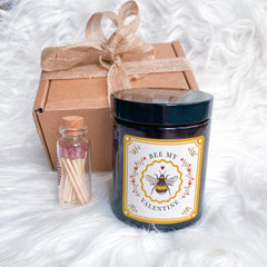 Bee My Valentine Candle Gift for Her Gift for Him Soy Wax Candle Vegan Valentines Gift for Wife Girlfriend Husband Fiancee Newlywed happyinky