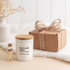 Funny scented soy wax candle gift set for dad Dad's last nerve Oh look... It's on fire Father's Day Christmas Birthday first gift for daddy happyinky