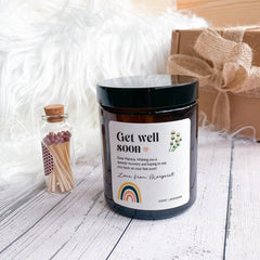 Get Well Soon Candle Gift Box for Her Him Rainbow Encouragement Gift Thinking of you gifts Gift for friend Sympathy Personalised Gift happyinky
