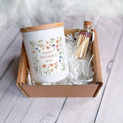 Happy Mother's Day scented soy wax vegan candle, FREE GIFT PACKAGE, Gift for mum mummy mama nanny nana gran granny First Mother's Day 1st happyinky