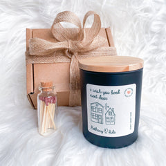 I wish you lived next door candle Gift for friend Friendship personalised gift for her him Best friend mum nanny grandma Christmas Birthday happyinky