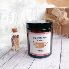 Just A Little Note To Say I love You Candle Valentine's Day Birthday Thank You Anniversary Gift for Her Him Wife Girlfriend Husband Fiancee happyinky