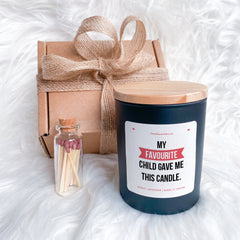 My favourite child gave me this candle scented soy wax vegan candle, Mother's Day Gift for mum mummy mama, Mums birthday Present for mum happyinky