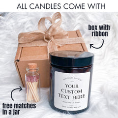 Personalised First Christmas as Grandparents Scented Candle Xmas Gift for Grandma Grandad Nanny Nana 1st Christmas Cosy Stylish Unique Vegan happyinky