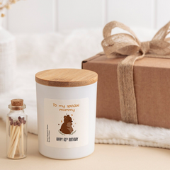 Personalised To My Special Mummy Scented Candle with Name, Mum Birthday Christmas Mother's Day Gift, Mama Bear Baby Bear, Women