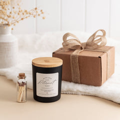 Personalised retirement scented candle FREE GIFT PACKAGE and mini matches jar Happy Retirement Gift Box for Her Him Friend Colleague Mum happyinky