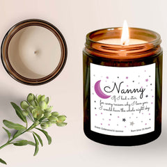 Scented candle for nanny, Mother's Day gift for grandma, Nanny birthday Christmas gift, Granny Nanny present, If I had a star why I love happyinky