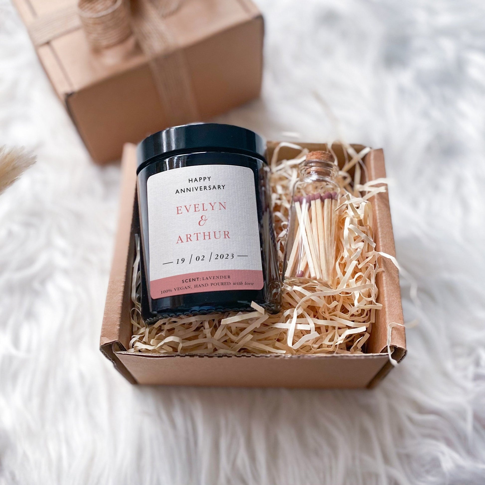 Anniversary candle for couple with names and date, Wedding Anniversary or Engagement Gift Soy Wax Scented Candle, Mr Mrs On Your Day