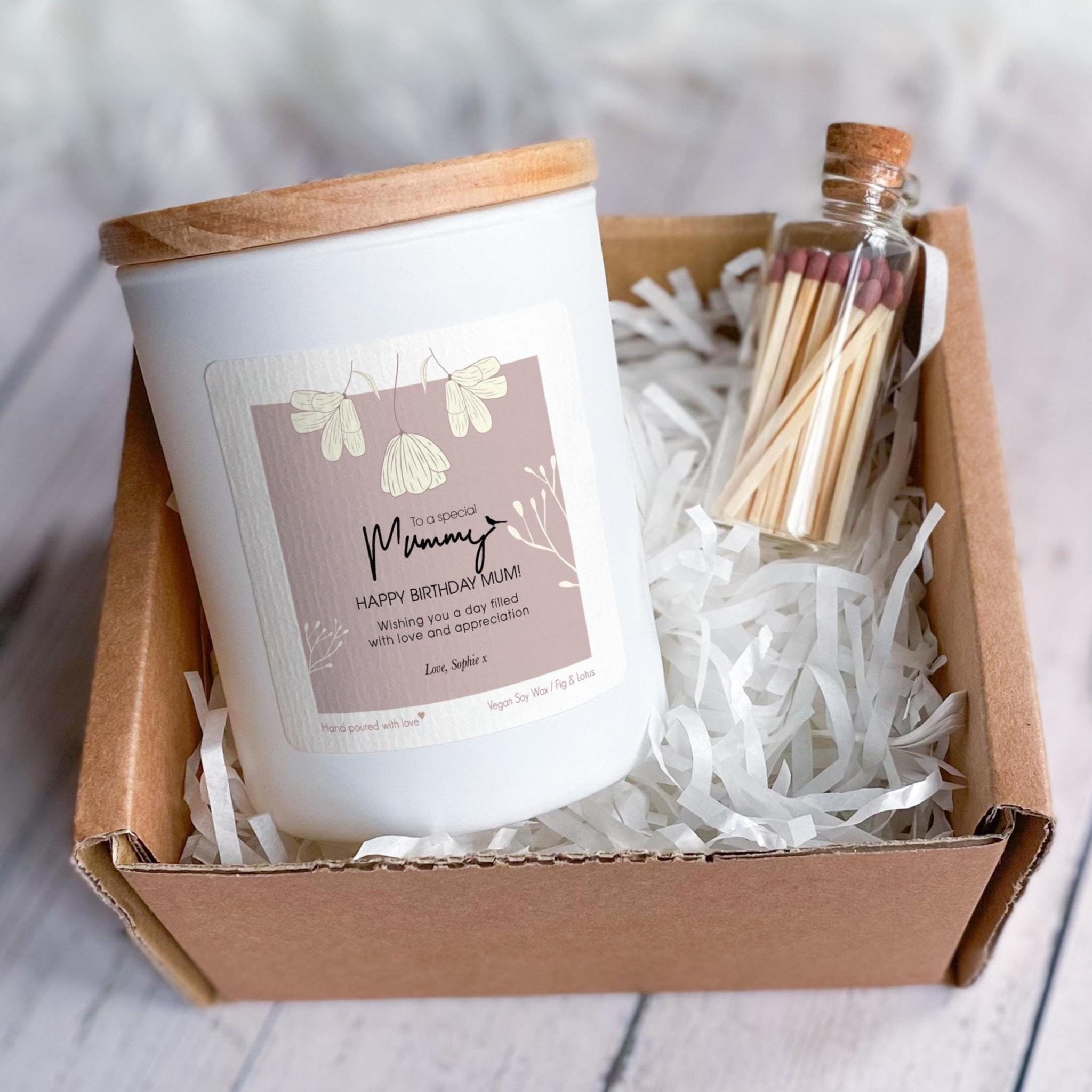 Birthday Candle Gift for Mum Elegant Keepsake for Mother's Birthday from Daughter or Son Thoughtful Present for Her Special Day