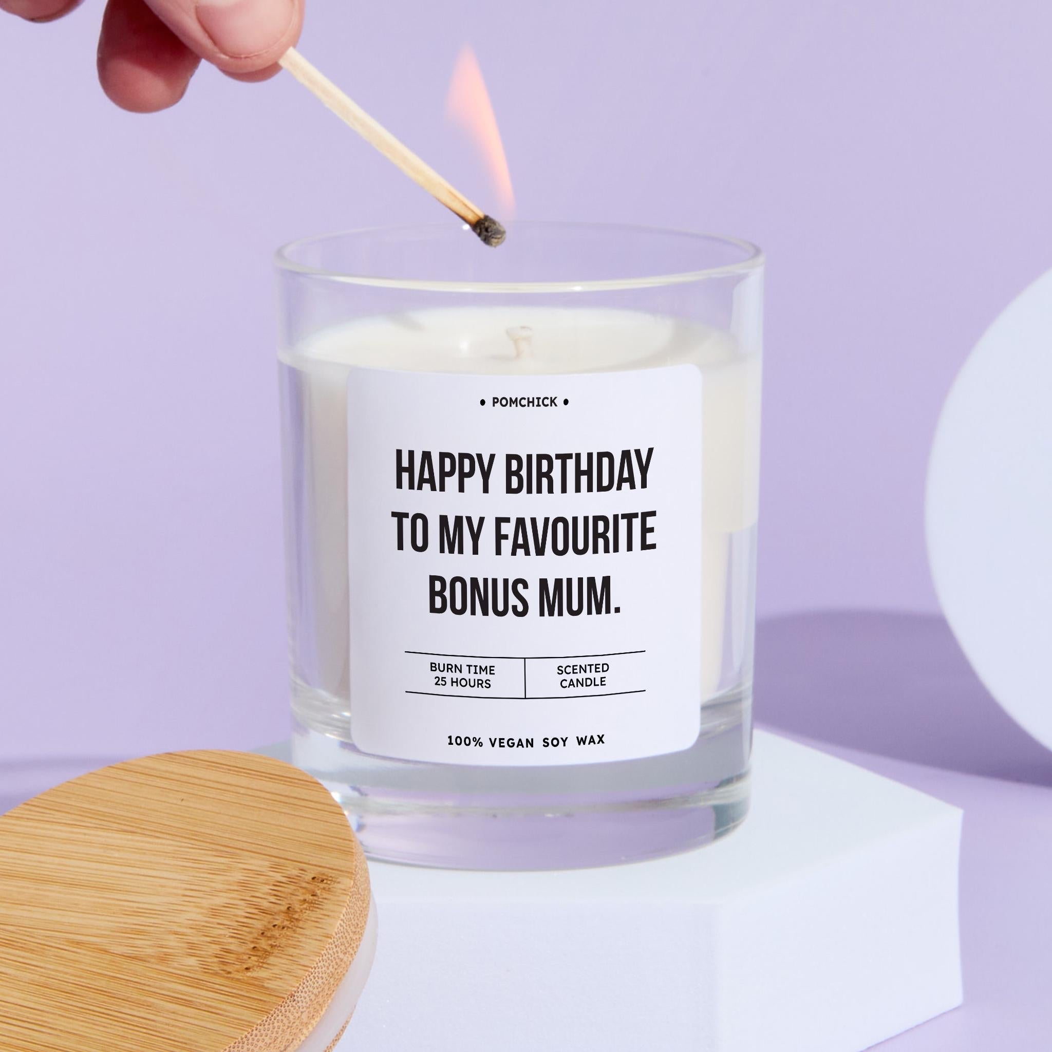 Bonus Mum Birthday Candle Heartfelt Keepsake Gift for Step Mum Celebrate Her Special Day with Love & Appreciation for Special Stepmum