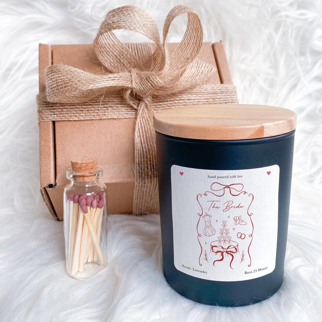 Bridal Party Candle Gift Set Elegant Scented Keepsake for The Bride Bridesmaids Mum or Maid of Honour Wedding Hen Party or Shower