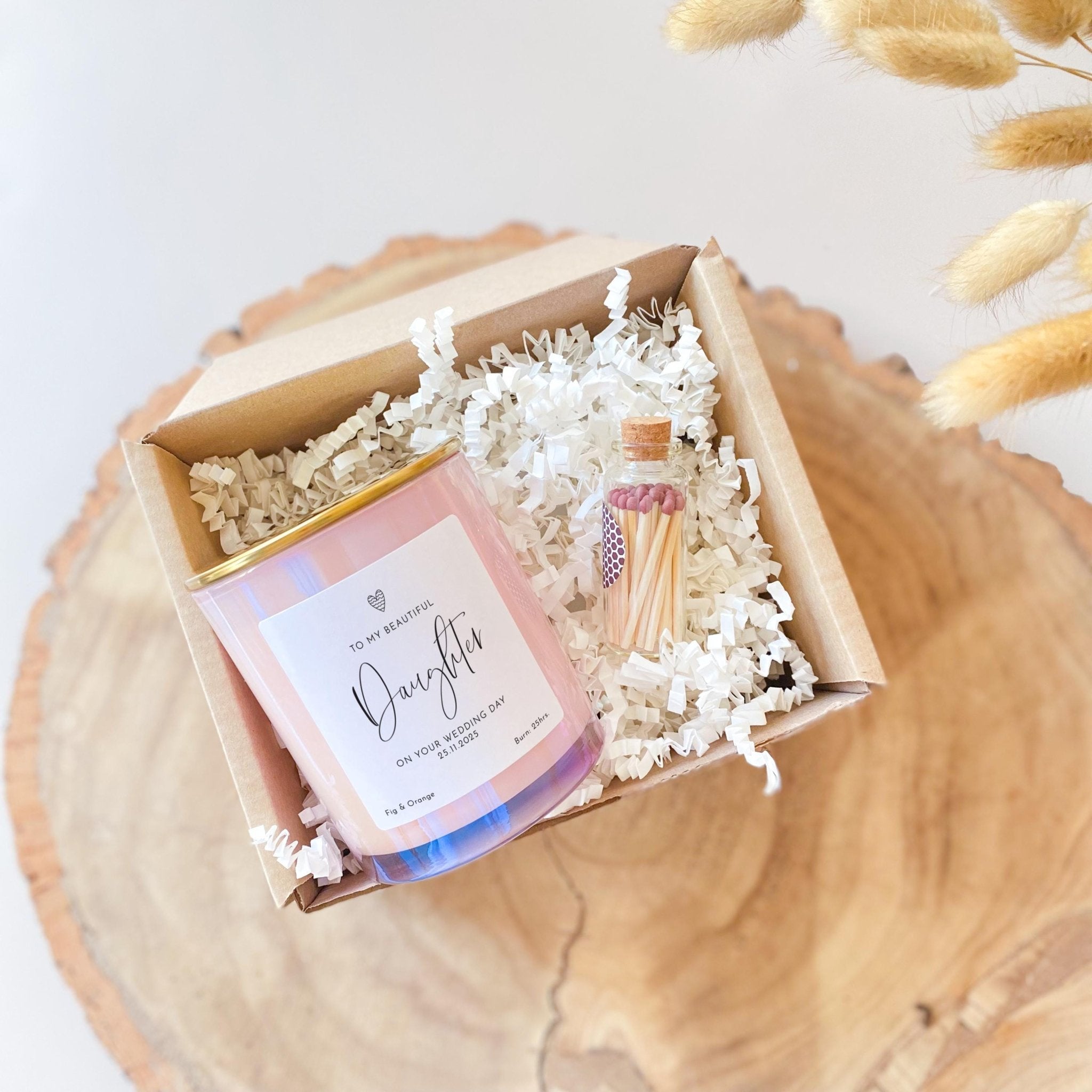 Bride Candle Gift from Mum on Your Wedding Day Gift for Daughter Personalised Scented Candle Bridal Shower Hen Party Keepsake