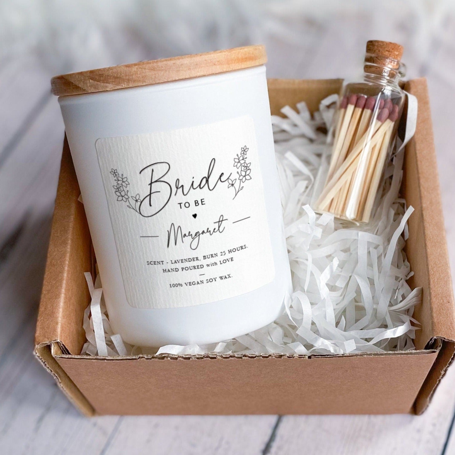 Bride to be Candle with Name and Your Text Gift for Bride Bridal Shower Present Hen Party Gift with Bride Name and Wedding Rings