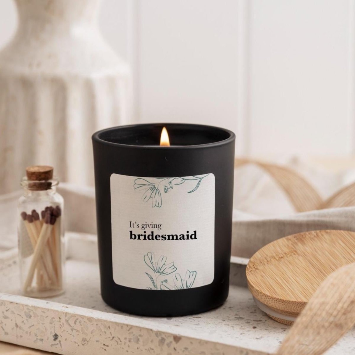 Bridesmaid Candle Gift – Fun Wedding Party Present for Bridesmaid Proposal or Thank You Keepsake for Her