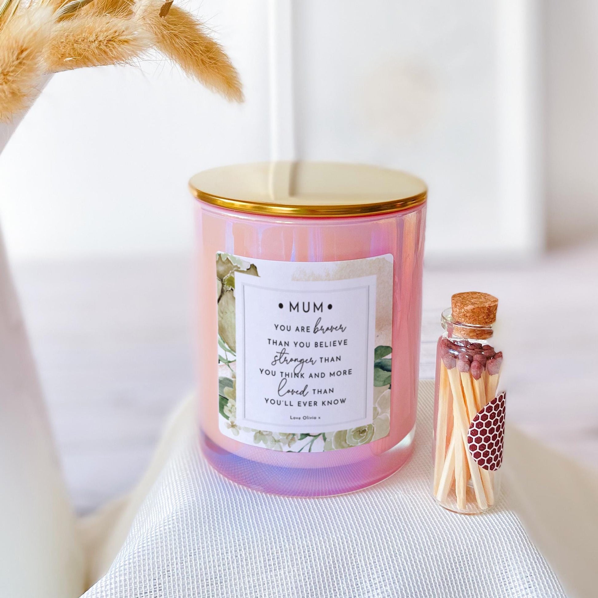 Candle Gift for Mum Mother’s Day Birthday or Christmas Present Personalised Keepsake for Her Mama New Mummy