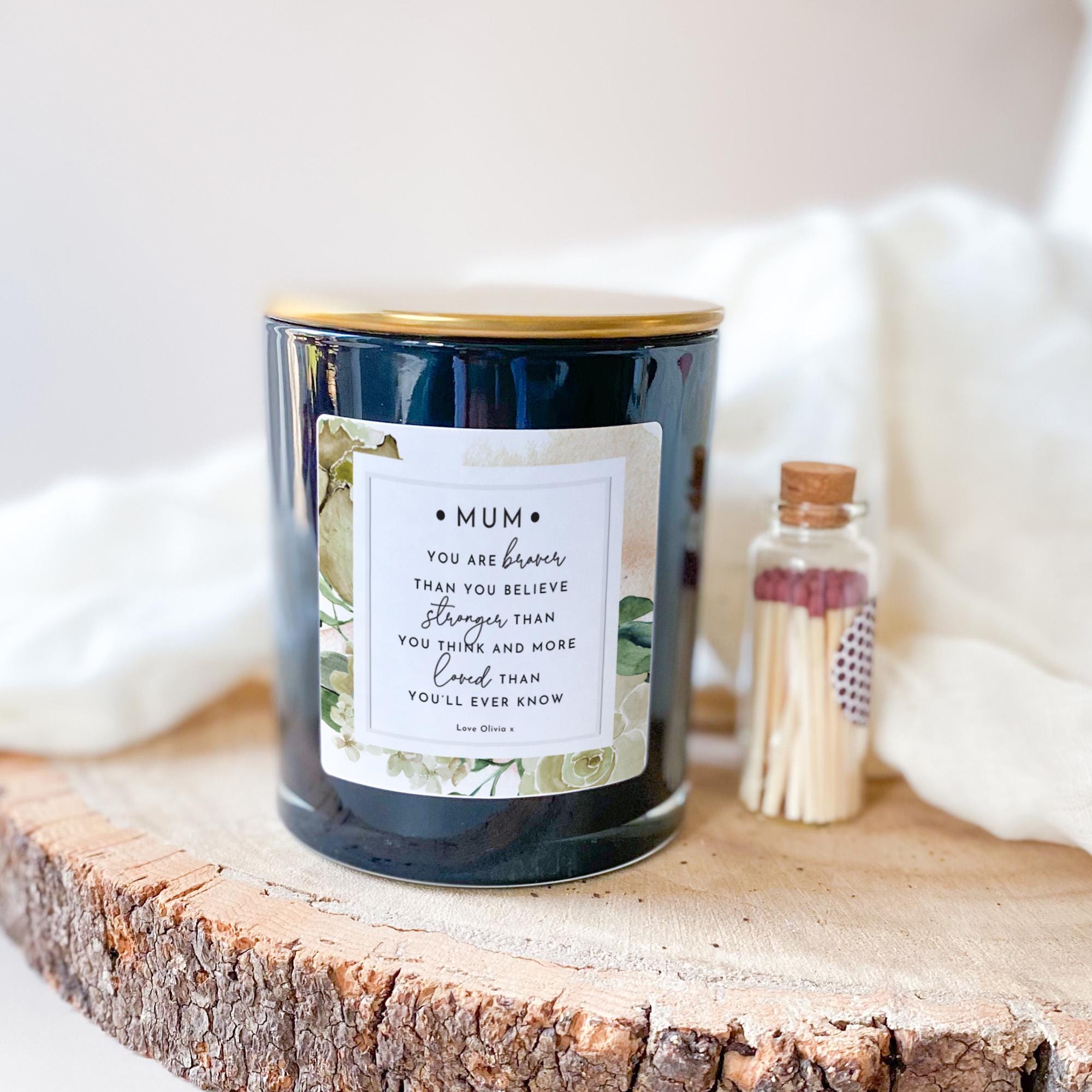 Candle Gift for Mum Mother’s Day Birthday or Christmas Present Personalised Keepsake for Her Mama New Mummy