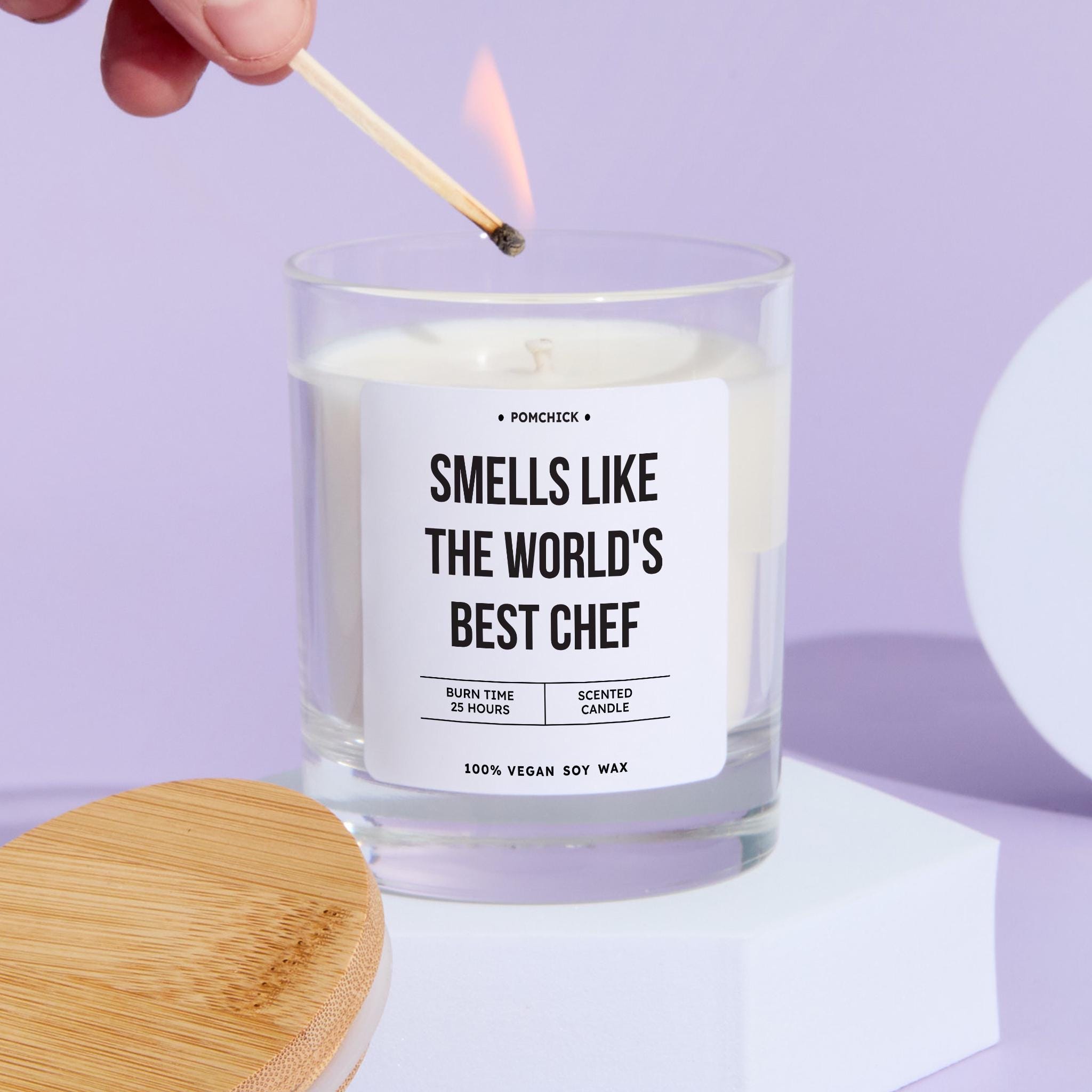 Chef Scented Candle Gift Smells Like the World's Best Chef Fun Keepsake for Culinary Stars Kitchen Lover Cooking Mum Nanny Her Vegan Present